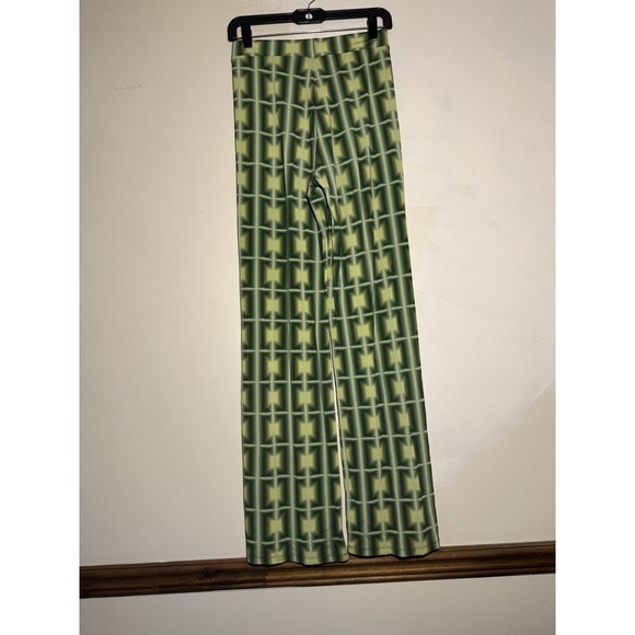 Paloma Wool Green Wide Leg Pants Modern Viscose Portugal Hippie Size M - Picture 5 of 10